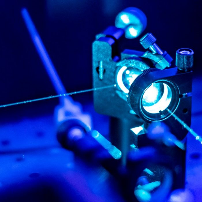 Laser optic table laser reflect on optic table un quantum laboratory