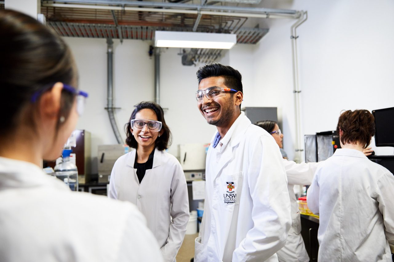 Photograph of biomedical engineering students