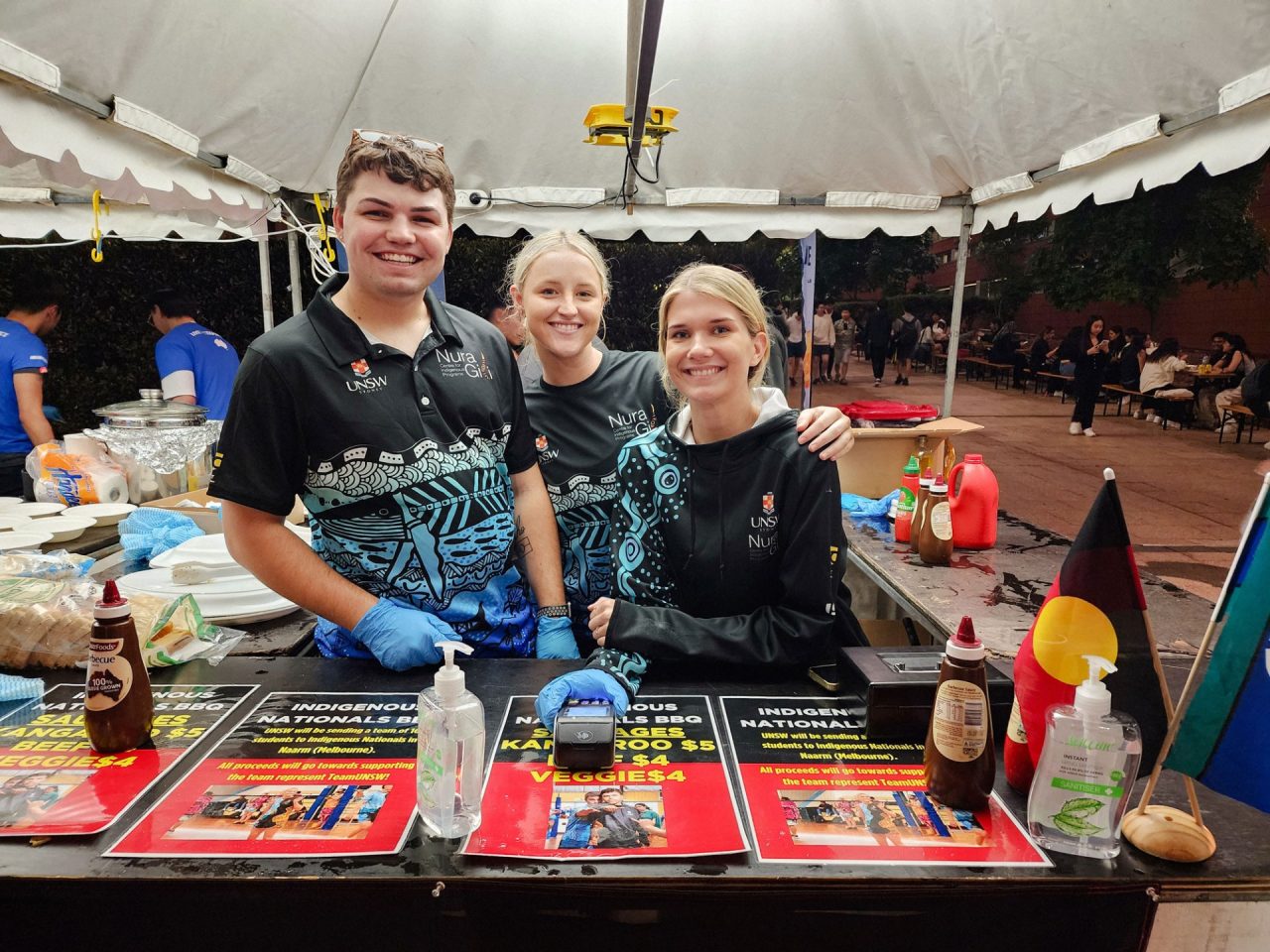 Students manning stall Students manning stall